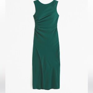 Abercrombie & Fitch Draped High Neck Shell Midi Dress
